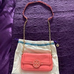 Authentic Tory Burch Coral Crossbody bag